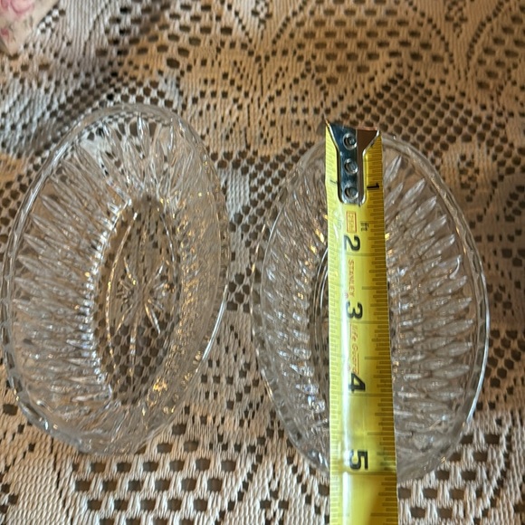 Set of Crystal Silverware Holders for Buffet Meal or Coffee - Heavy Crystal - Picture 4 of 6